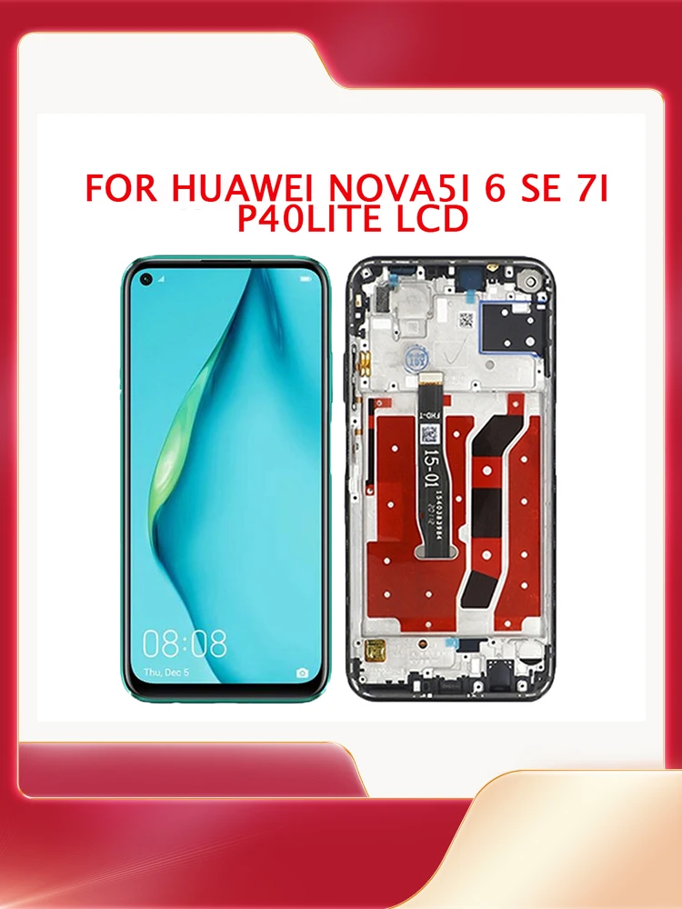 ЖК-дисплей 6,4 дюйма для Huawei P40 Lite, сенсорный экран с цифровым преобразователем в сборе для Nova 6 SE JNY-AL10, детали для замены
ЖК-дисплей 6,4 дюйма для Huawei P40 Lite, сенсорный экран с цифровым преобразователем в сборе для Nova 6 SE JNY-AL10, детали для замены