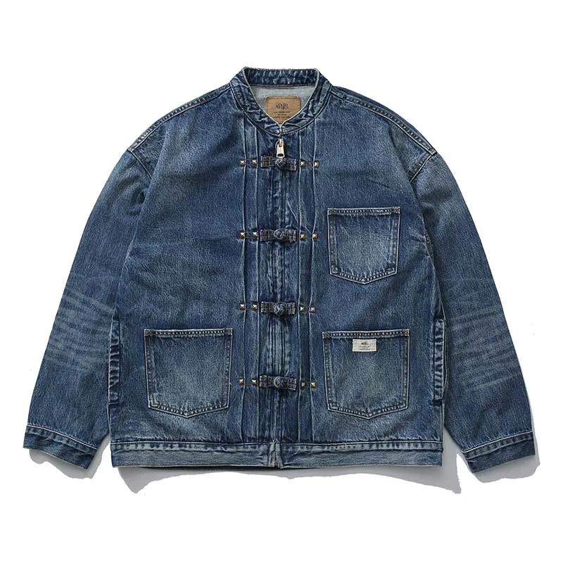 Hip Hop Vintage Casual Denim Jackets Solid Color Streetwear Mutli Pockets Jeans Outwear Coats For Male 
Hip Hop Vintage Casual Denim Jackets Solid Color Streetwear Mutli Pockets Jeans Outwear Coats For Male