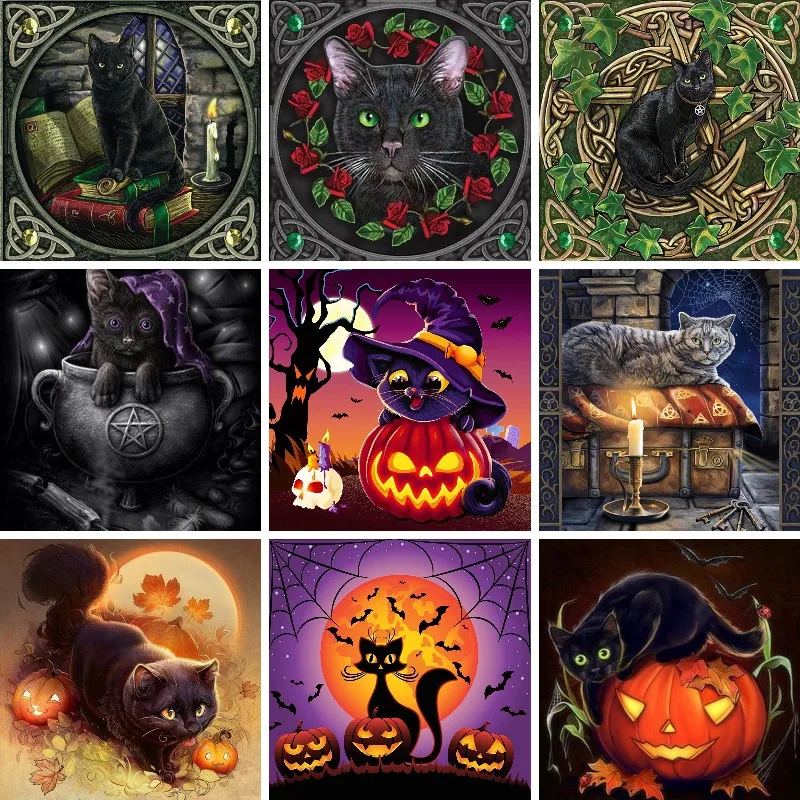 DIY Diamond Painting 5d Black Cat Pumpkin Full Square Diamond Embroidery Cross Stitch Halloween Mosaic Pictures Wall Art
DIY Diamond Painting 5d Black Cat Pumpkin Full Square Diamond Embroidery Cross Stitch Halloween Mosaic Pictures Wall Art