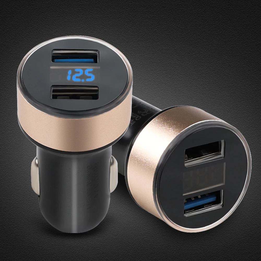 5V 2.1A Universal 2 Ports USB Cigarette Lighter Voltmeter Charger LCD Display Car Charger Power Adapter For Smart Phone Tablet
5V 2.1A Universal 2 Ports USB Cigarette Lighter Voltmeter Charger LCD Display Car Charger Power Adapter For Smart Phone Tablet