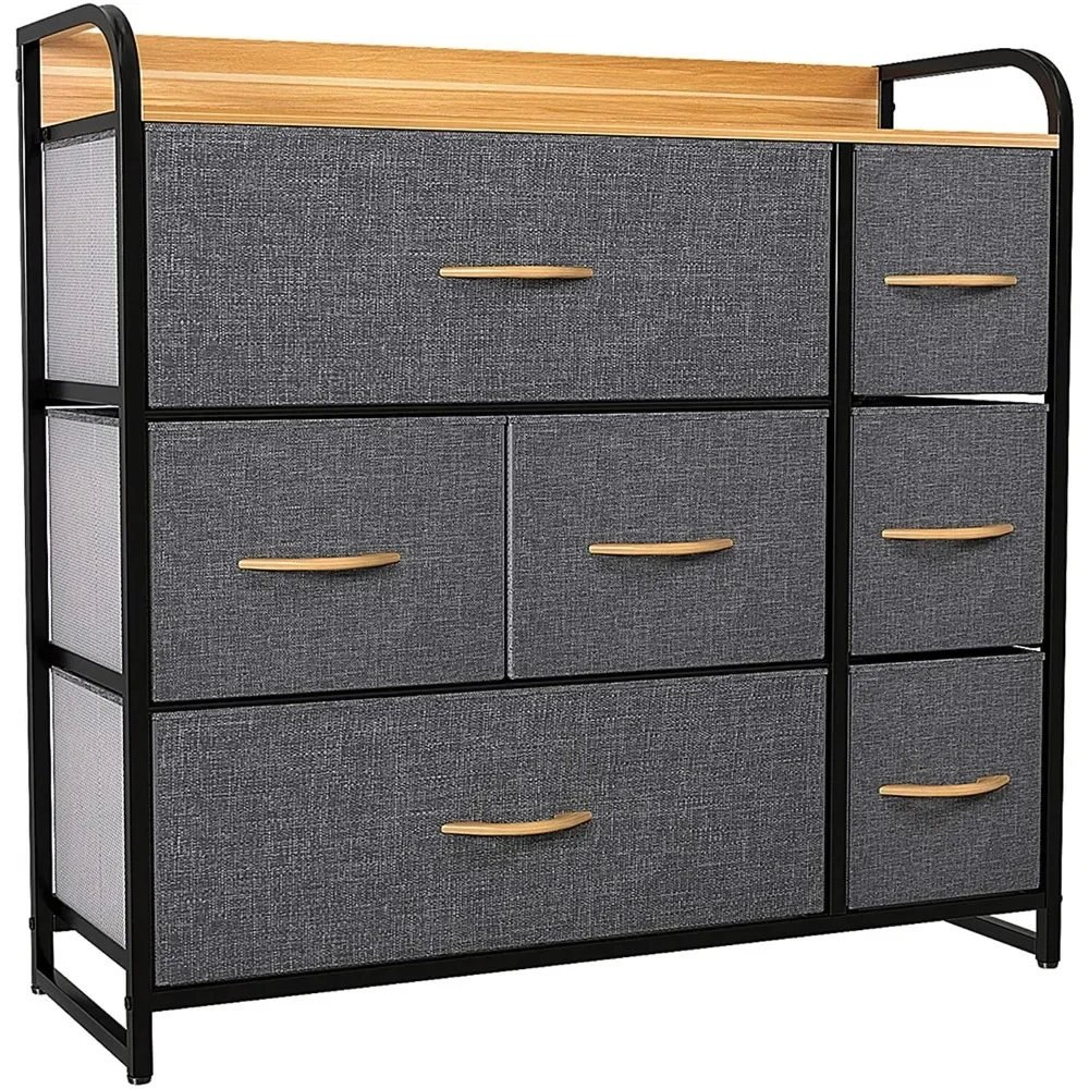 7 Drawers Dresser Fabric Storage Tower Wooden Top Shelf Modern Organizer, Dark Gray Home Containers Organizer
7 Drawers Dresser Fabric Storage Tower Wooden Top Shelf Modern Organizer, Dark Gray Home Containers Organizer
