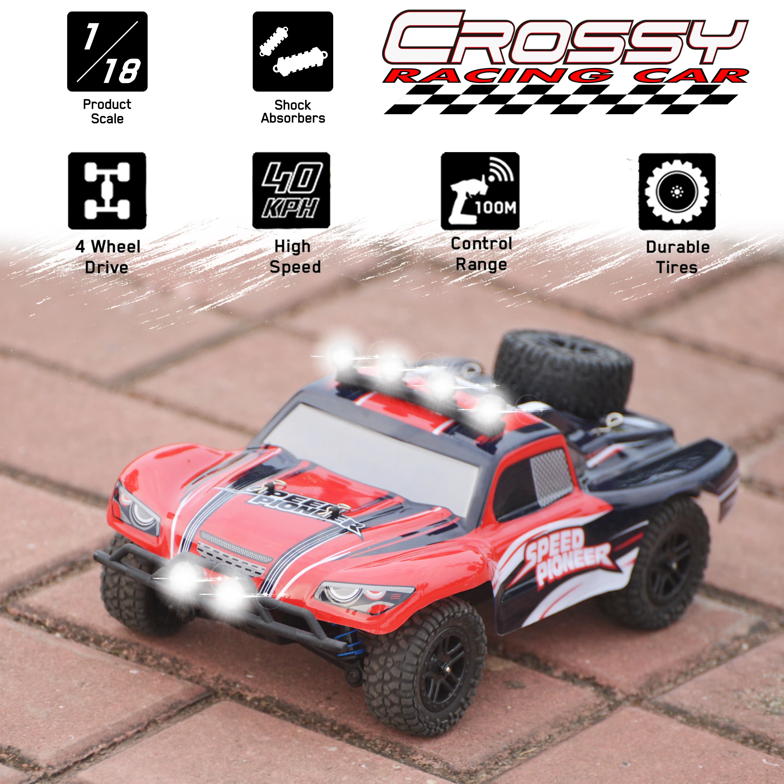 1:18 Remote Control Car RC Truck Off-road Vehicle SUV Toy ATV Clime Mountain with LED Light Battery Present for Boyfriends
1:18 Remote Control Car RC Truck Off-road Vehicle SUV Toy ATV Clime Mountain with LED Light Battery Present for Boyfriends