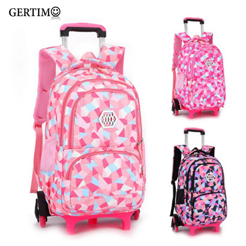 

Travel Backpack for Children Girls Trolley Schoolbag Primary Child Orthopedic School Bagpacks with Wheels;sac a dos enfant fille