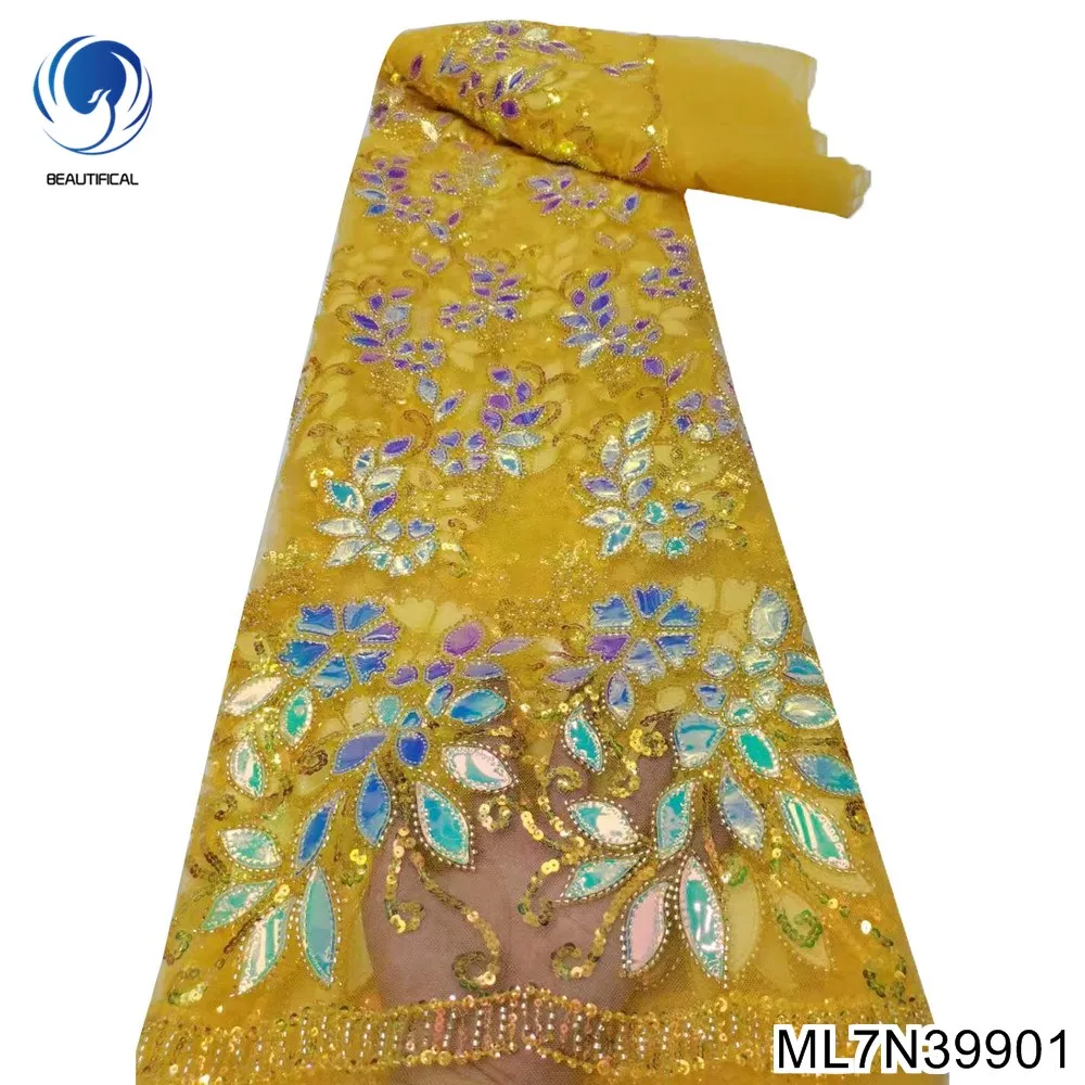 Very Different Sequins Fabric 2022 High Quality Glitter Tulle Fabrics with Sparkles Luxury Beaded Lace Fabric 5 Yards ML7N399
Very Different Sequins Fabric 2022 High Quality Glitter Tulle Fabrics with Sparkles Luxury Beaded Lace Fabric 5 Yards ML7N399