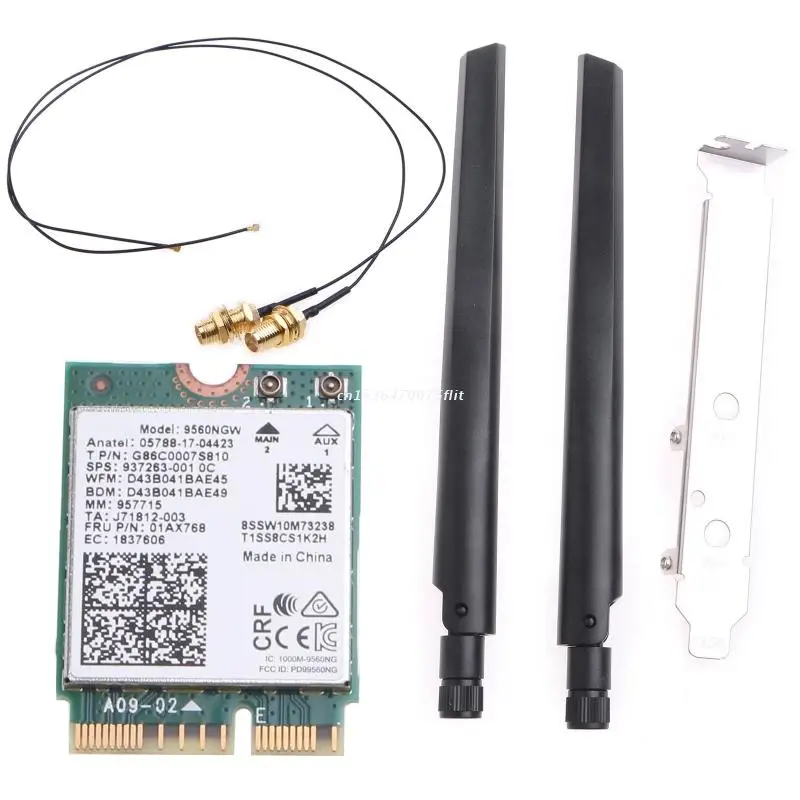 BT5.0 Wireless 802.11ax 2.4G/5G/ Support MU-MIMO 9560NGW Gigabit Network Card Dropship
BT5.0 Wireless 802.11ax 2.4G/5G/ Support MU-MIMO 9560NGW Gigabit Network Card Dropship