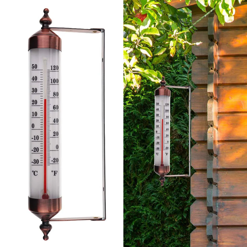 

Outdoor Wall Hanging Thermometer Garden Patio Outside Wall Greenhouse Sun Terrace Thermometer Measurement Tool House Thermometer
