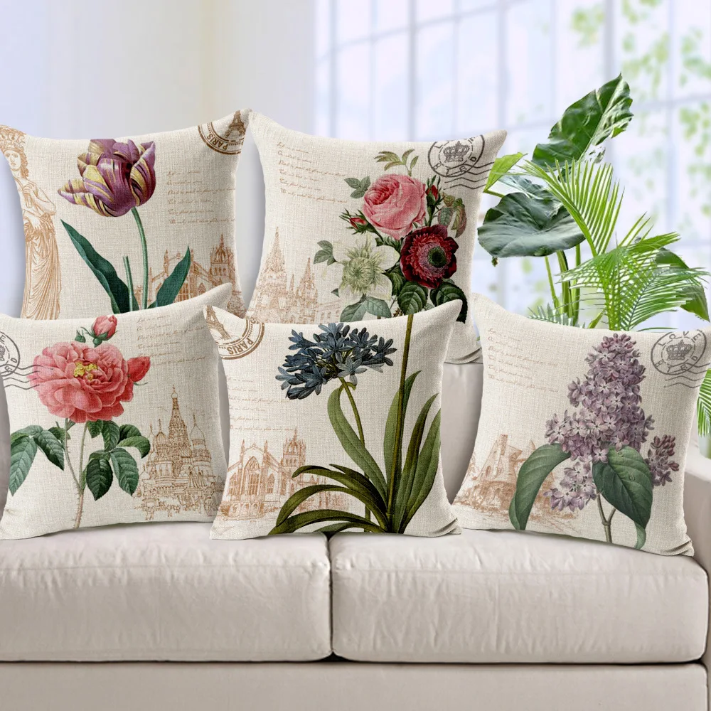 Retro Colorful Flowers Pillows Floral Cushion Pillowcase for Home Decorative Decoration Sofa Cushions Customized
Retro Colorful Flowers Pillows Floral Cushion Pillowcase for Home Decorative Decoration Sofa Cushions Customized
