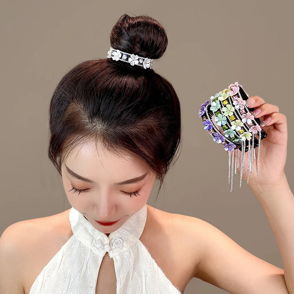 Women Elegant Sweet Rhinestone Tassel Ponytail Hair Claws Girls Hair Clips Barrettes Hairpin Headband Fashion Hair Accessories
Women Elegant Sweet Rhinestone Tassel Ponytail Hair Claws Girls Hair Clips Barrettes Hairpin Headband Fashion Hair Accessories