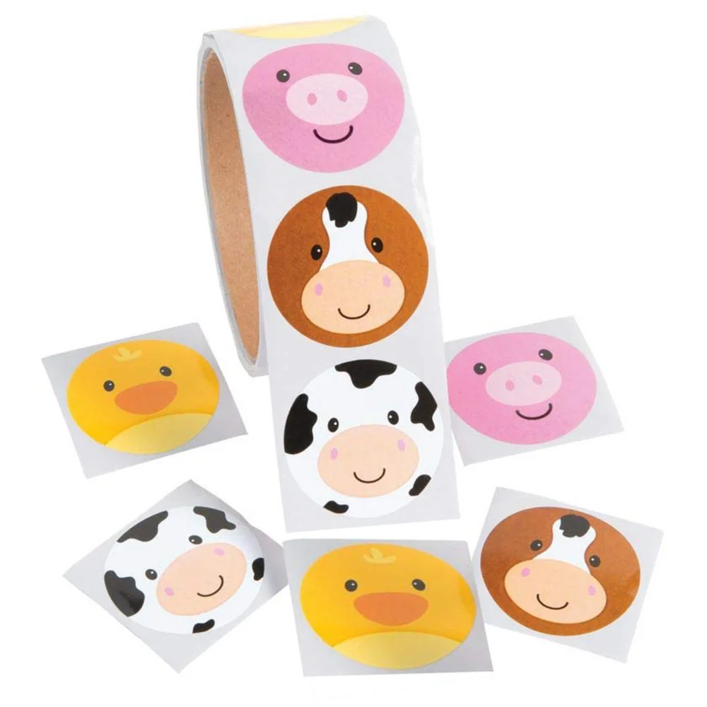 Face Farm Animal Stickers 1 Roll with 500 Stickers - Party Favors and Classroom Handouts Supplies
Face Farm Animal Stickers 1 Roll with 500 Stickers - Party Favors and Classroom Handouts Supplies