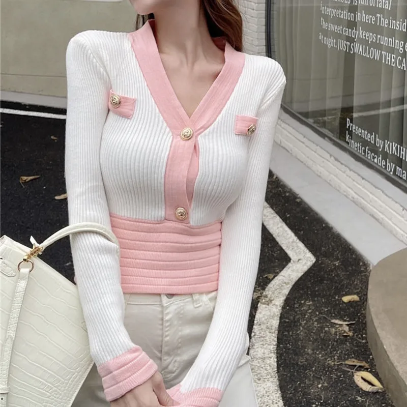 High Quality 2022 New Spring Sweet Long Sleeve Short Knitted Pullover Women Korean Fashion Casual Sweater Crop Top Pull Femme
High Quality 2022 New Spring Sweet Long Sleeve Short Knitted Pullover Women Korean Fashion Casual Sweater Crop Top Pull Femme