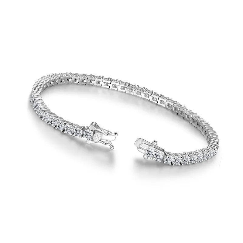 HTOTOH 925 Sterling Silver Ladies Bracelet 3mm Round SONA Stone Tennis Chain Anniversary Luxury Jewelry
HTOTOH 925 Sterling Silver Ladies Bracelet 3mm Round SONA Stone Tennis Chain Anniversary Luxury Jewelry