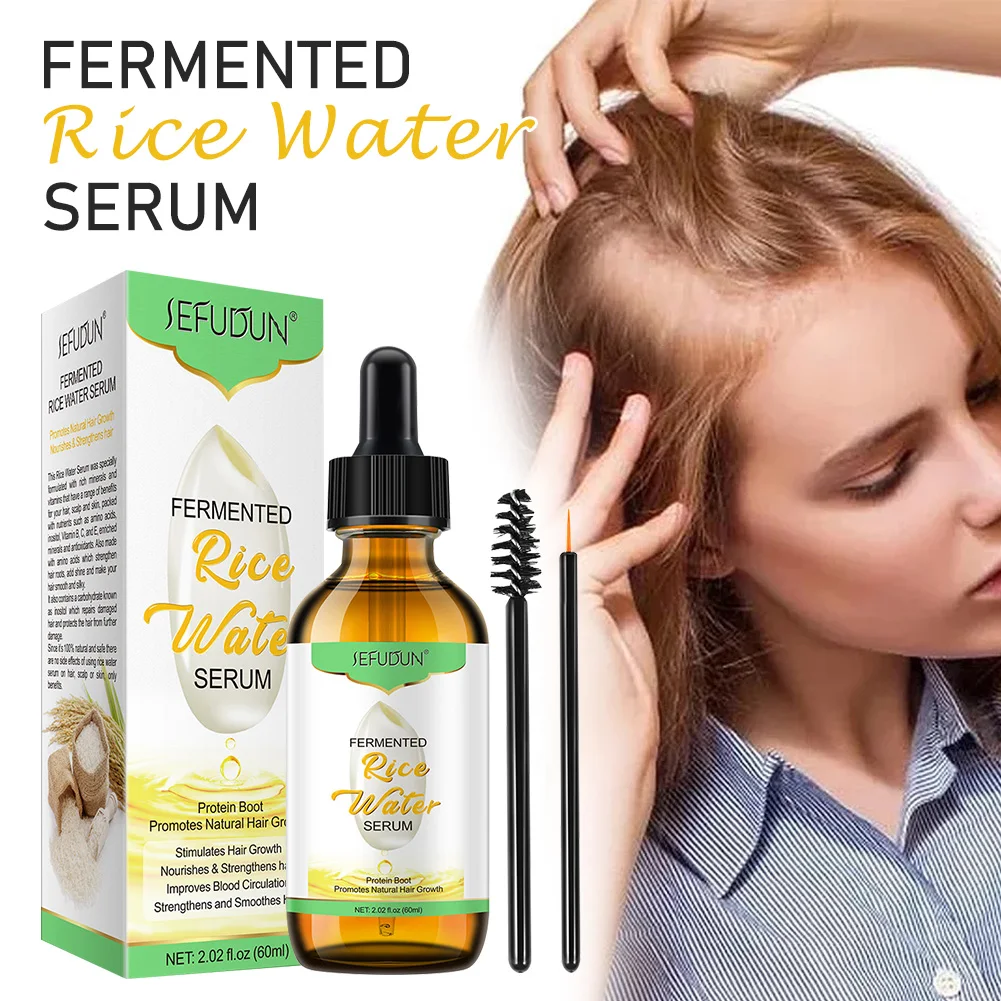 60ml Fermented Rice Water Hair Serum Reduce Hair Loss Dryness Nourishing Smooth Hair Essential Oil Damaged Hair Repair Care
60ml Fermented Rice Water Hair Serum Reduce Hair Loss Dryness Nourishing Smooth Hair Essential Oil Damaged Hair Repair Care