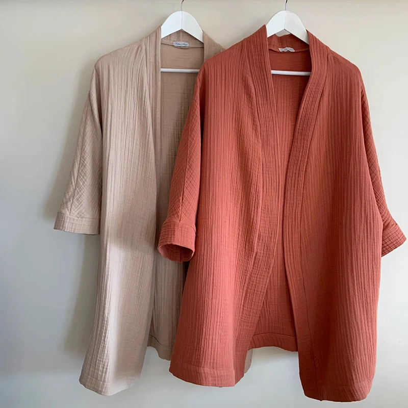 Chic 100% Cotton Gauze Women'S Coats Casual Long Sleeve Vintage Jacket Female Overcoat Outerwear Roupas Femininas
Chic 100% Cotton Gauze Women'S Coats Casual Long Sleeve Vintage Jacket Female Overcoat Outerwear Roupas Femininas
