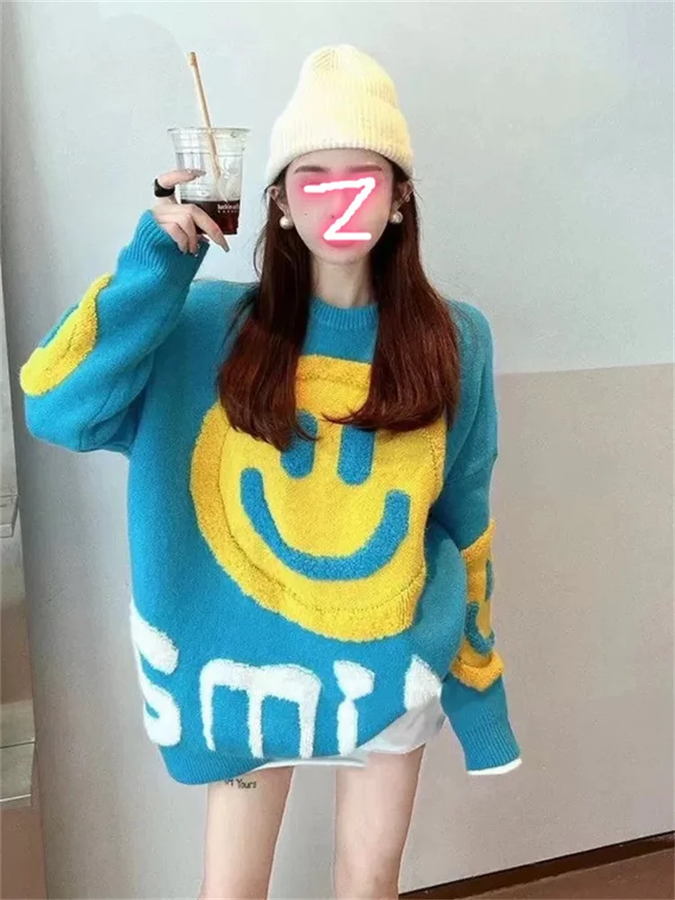 Hsa Harajuku Kawaii Y2k Loose Sweater Street Hip Hop Smile Print Pullover Women Casual Oversized Gothic Sweatshirts Women Tops
Hsa Harajuku Kawaii Y2k Loose Sweater Street Hip Hop Smile Print Pullover Women Casual Oversized Gothic Sweatshirts Women Tops