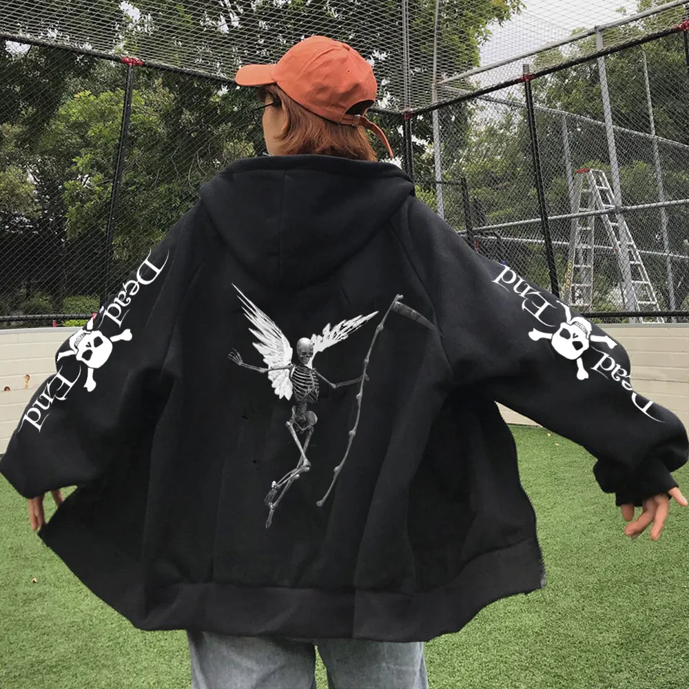 2022 Casual Hoodie Gothic Winged Skull Reaper Print Zip Sweatshirt Street Hip Hop Hoodie
2022 Casual Hoodie Gothic Winged Skull Reaper Print Zip Sweatshirt Street Hip Hop Hoodie