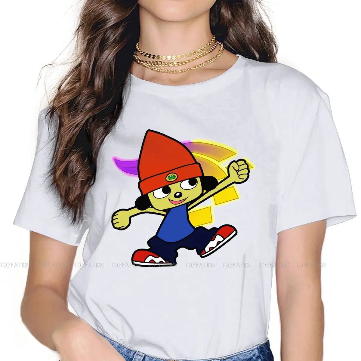 Футболка женская хлопковая оверсайз в стиле Харадзюку, с надписью PaRappa The Rapper
Футболка женская хлопковая оверсайз в стиле Харадзюку, с надписью PaRappa The Rapper