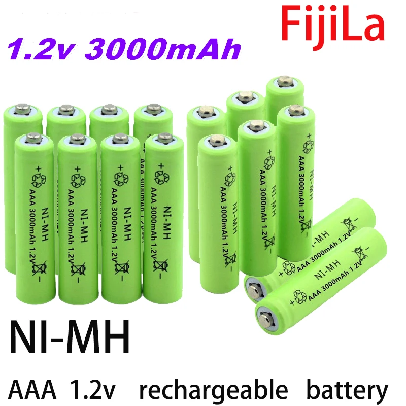100% New 1.2v NIMH AAA Battery 3000mah Rechargeable Battery Ni-mh Batteries AAA Battery Rechargeable for Remote Control Toy
100% New 1.2v NIMH AAA Battery 3000mah Rechargeable Battery Ni-mh Batteries AAA Battery Rechargeable for Remote Control Toy