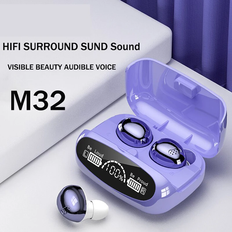 M32 TWS Wireless Bluetooth Headset Hearing Aid Digital display screen Touch Noise reduction low latency smart Bluetooth headset
M32 TWS Wireless Bluetooth Headset Hearing Aid Digital display screen Touch Noise reduction low latency smart Bluetooth headset