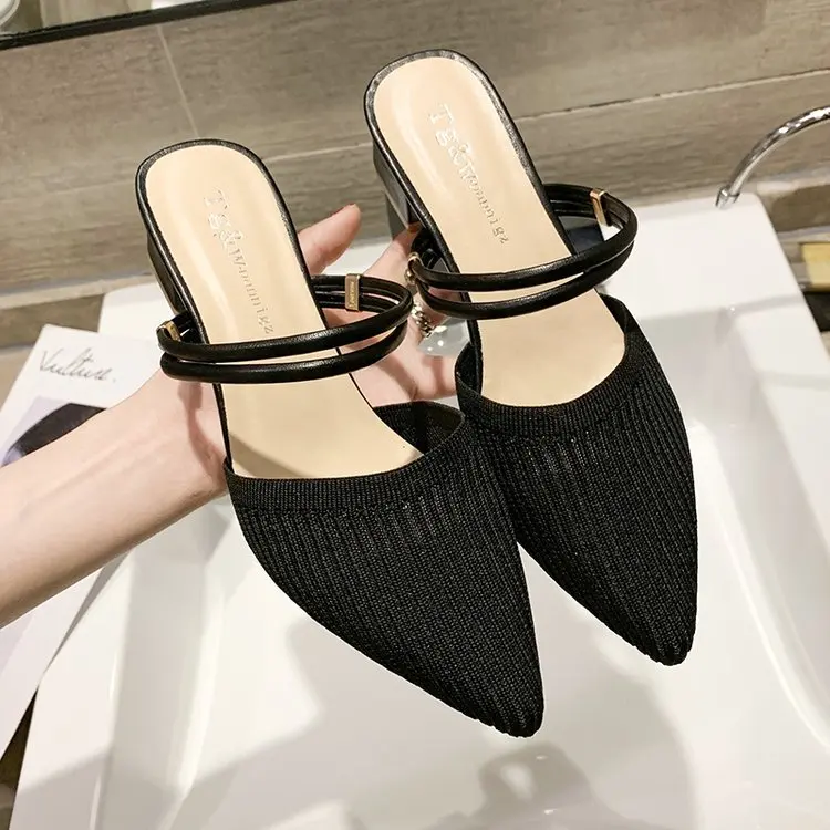 Shoes Woman's Slippers Cover Toe Female Mule Square Heel Med Luxury Slides 2022 Summer Mules Block Designer Pointed Basic Hoof
Shoes Woman's Slippers Cover Toe Female Mule Square Heel Med Luxury Slides 2022 Summer Mules Block Designer Pointed Basic Hoof
