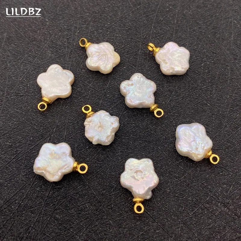 

AA Grade Plum Blossom Baroque Pearl Pendant 100% Natural Freshwater Pearl Pendant Charm Making DIY Necklace Bracelet Earrings