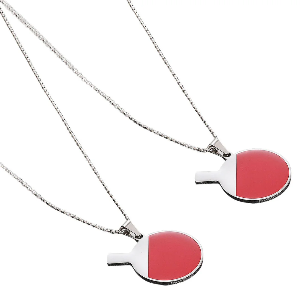 2 Pcs Personality Miss Table Tennis Racket Titanium Steel Men Pendant Neck Chain
2 Pcs Personality Miss Table Tennis Racket Titanium Steel Men Pendant Neck Chain