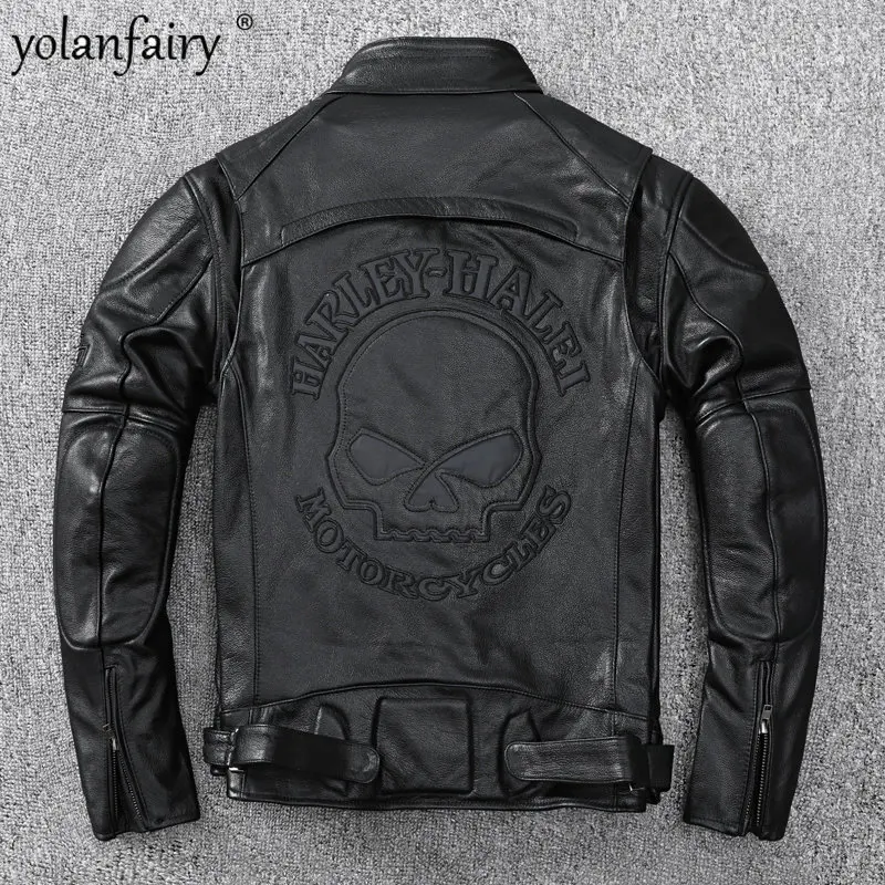 Detachable Inner Fall Winter Genuine Leather Jacket Men Top Layer Cowhide Motorcycle Jackets Male Cycling Coats кожа натуральная
Detachable Inner Fall Winter Genuine Leather Jacket Men Top Layer Cowhide Motorcycle Jackets Male Cycling Coats кожа натуральная