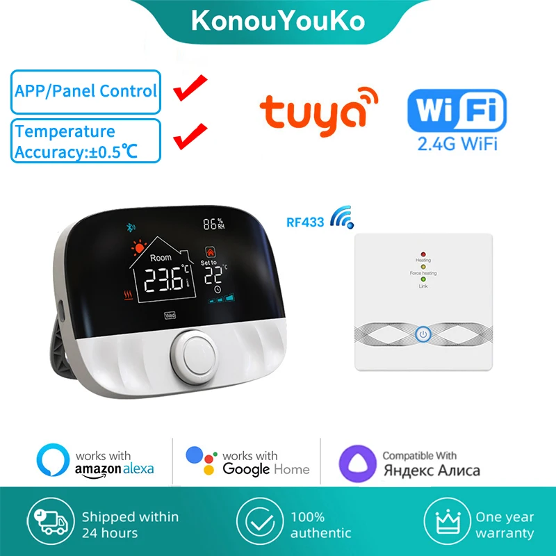 Смарт-термостат Tuya Умный домашний программируемый с поддержкой Alexa Google
Смарт-термостат Tuya Умный домашний программируемый с поддержкой Alexa Google
