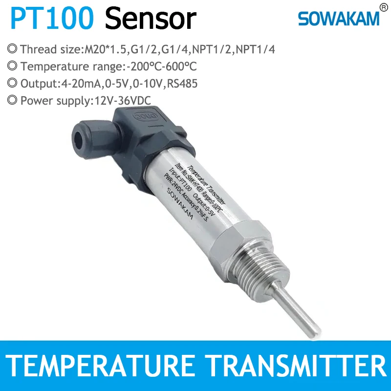 Temperature Transmitter Platinum RTD PT100 Module Plug-in RTD Temperature Probe 0-5V Output 24VDC Hussman Temperature Sensor
Temperature Transmitter Platinum RTD PT100 Module Plug-in RTD Temperature Probe 0-5V Output 24VDC Hussman Temperature Sensor