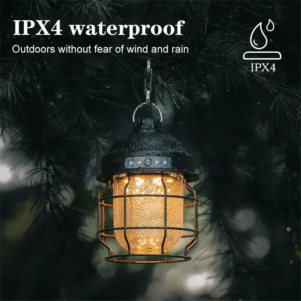 Vintage Hanging Camping Lanterns 3600mah Lithium Battery Built-in Protection Function Outdoor Tent Light 
Vintage Hanging Camping Lanterns 3600mah Lithium Battery Built-in Protection Function Outdoor Tent Light