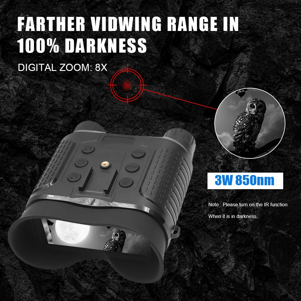 Night Vision Goggles Infrared Night Vision Binoculars Digital Head Mount Telescope 1080P Videos Photos 2.7" Screen for Camping
Night Vision Goggles Infrared Night Vision Binoculars Digital Head Mount Telescope 1080P Videos Photos 2.7" Screen for Camping