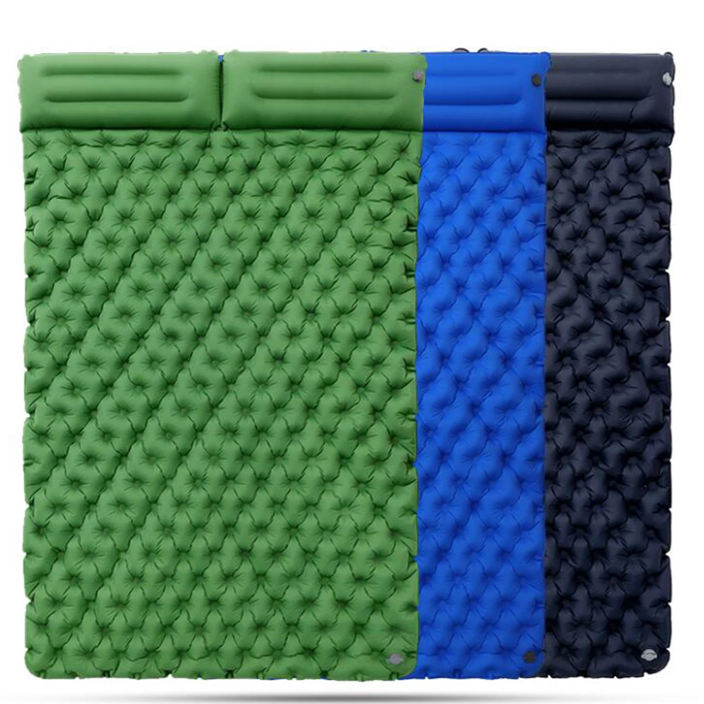 Double Camping Sleeping Pad Inflatable Air Mattresses Outdoor Bed Mat Ultralight Cushion Pillow Hiking Trekking with Pillow
Double Camping Sleeping Pad Inflatable Air Mattresses Outdoor Bed Mat Ultralight Cushion Pillow Hiking Trekking with Pillow