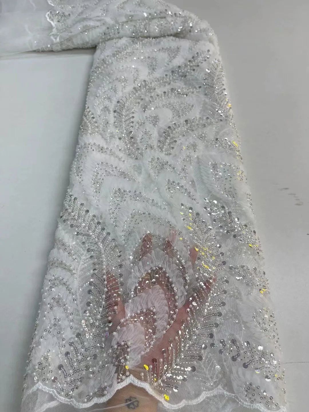 Handmade Lace Fabric 2022 High Quality African Sequins Lace Nigerian Lace Fabrics Latest 3D Beads For Bride Wedding Dress Sew
Handmade Lace Fabric 2022 High Quality African Sequins Lace Nigerian Lace Fabrics Latest 3D Beads For Bride Wedding Dress Sew