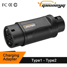 EVSE Adaptor 16A 32A Electric Vehicle Car EV Charger Connector SAE J1772 Socket Type 1 To Type 2 EV Adapter Socket