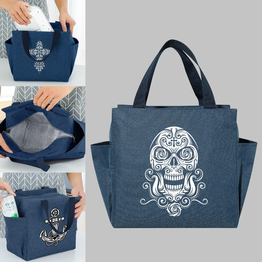 Insulated Lunch Bag Portable Dinner Bags New Large Capacity Multifunction School Picnic Cooler Skull Printing Thermal Food Packs
Insulated Lunch Bag Portable Dinner Bags New Large Capacity Multifunction School Picnic Cooler Skull Printing Thermal Food Packs
