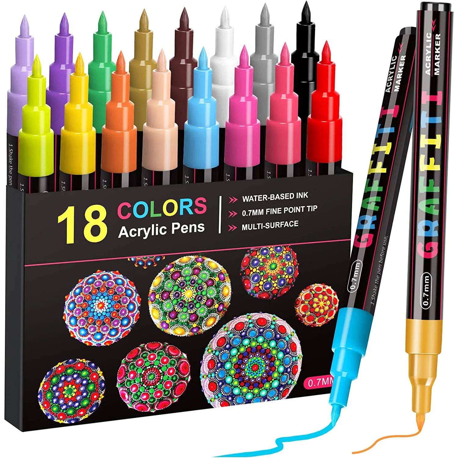 Acrylic Paint Pens 18 Colors Acrylic Paint Markers Marker Pens Paint Pens for DIY Craft Projects Waterproof Paint Art Marker
Acrylic Paint Pens 18 Colors Acrylic Paint Markers Marker Pens Paint Pens for DIY Craft Projects Waterproof Paint Art Marker