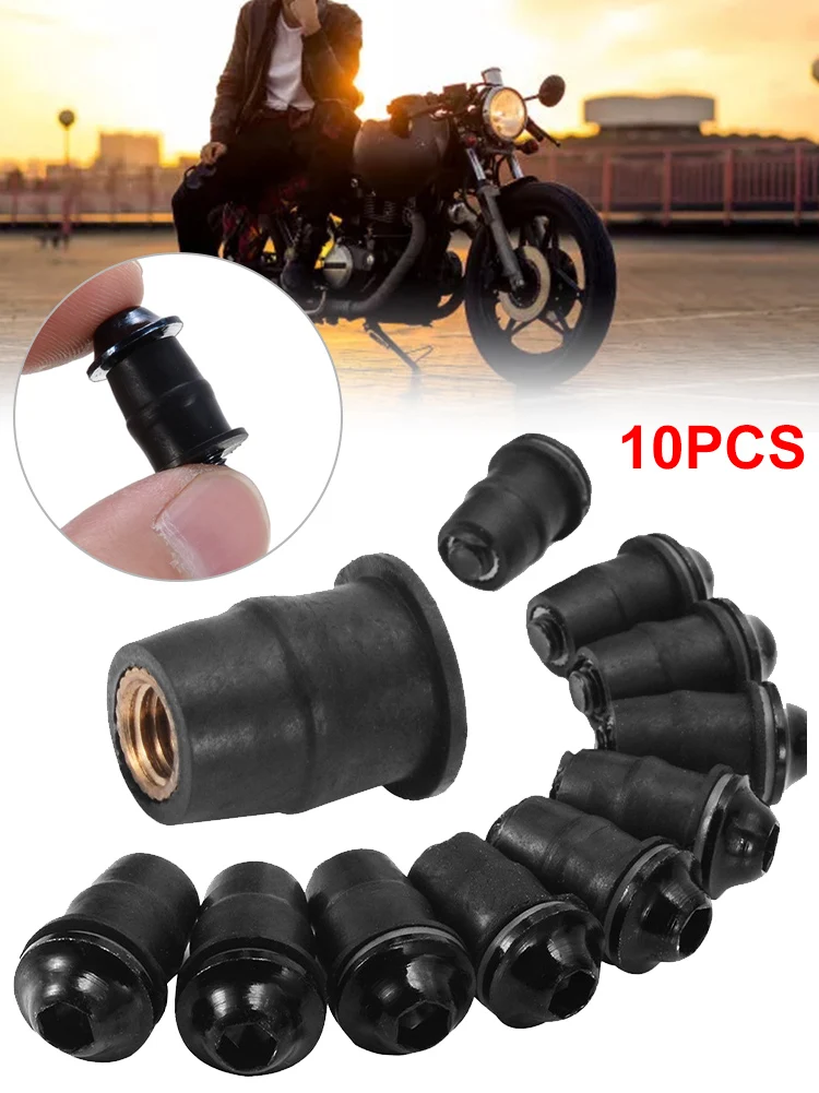 10 PCS Motorcycle Rubber Well Nuts Fastening Screws M5mm Metric Rubber Windshield Fairing Nuts for Car Motocross
10 PCS Motorcycle Rubber Well Nuts Fastening Screws M5mm Metric Rubber Windshield Fairing Nuts for Car Motocross