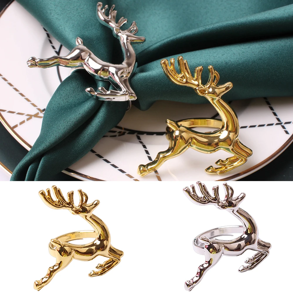 1pcs Napkin Buckle Christmas Elk Shape Creative Metal Material for Table Decoration Weave Mesh Ring Wedding Party Supplies
1pcs Napkin Buckle Christmas Elk Shape Creative Metal Material for Table Decoration Weave Mesh Ring Wedding Party Supplies