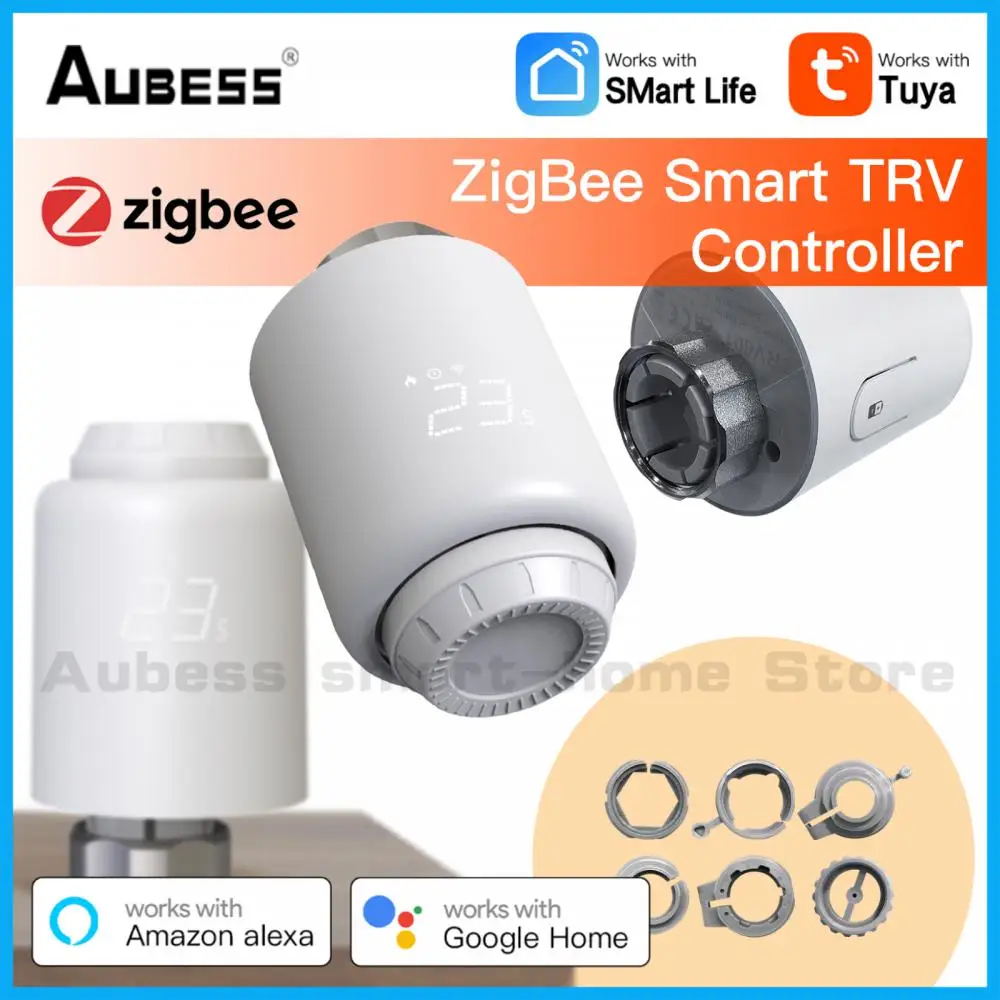 ZigBee Tuya Smart TRV Thermostat Radiator Actuator Valve Heater Temperature Controller Programmable APP Voice Alexa Google Home
ZigBee Tuya Smart TRV Thermostat Radiator Actuator Valve Heater Temperature Controller Programmable APP Voice Alexa Google Home