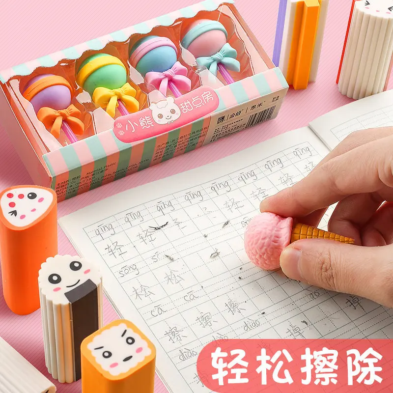 4pcs Kawaii Ice Cream Donuts Lollipop Pencil Eraser Rubber Eraser Primary Student Prizes Stationery Supplies Erasers For Kids
4pcs Kawaii Ice Cream Donuts Lollipop Pencil Eraser Rubber Eraser Primary Student Prizes Stationery Supplies Erasers For Kids