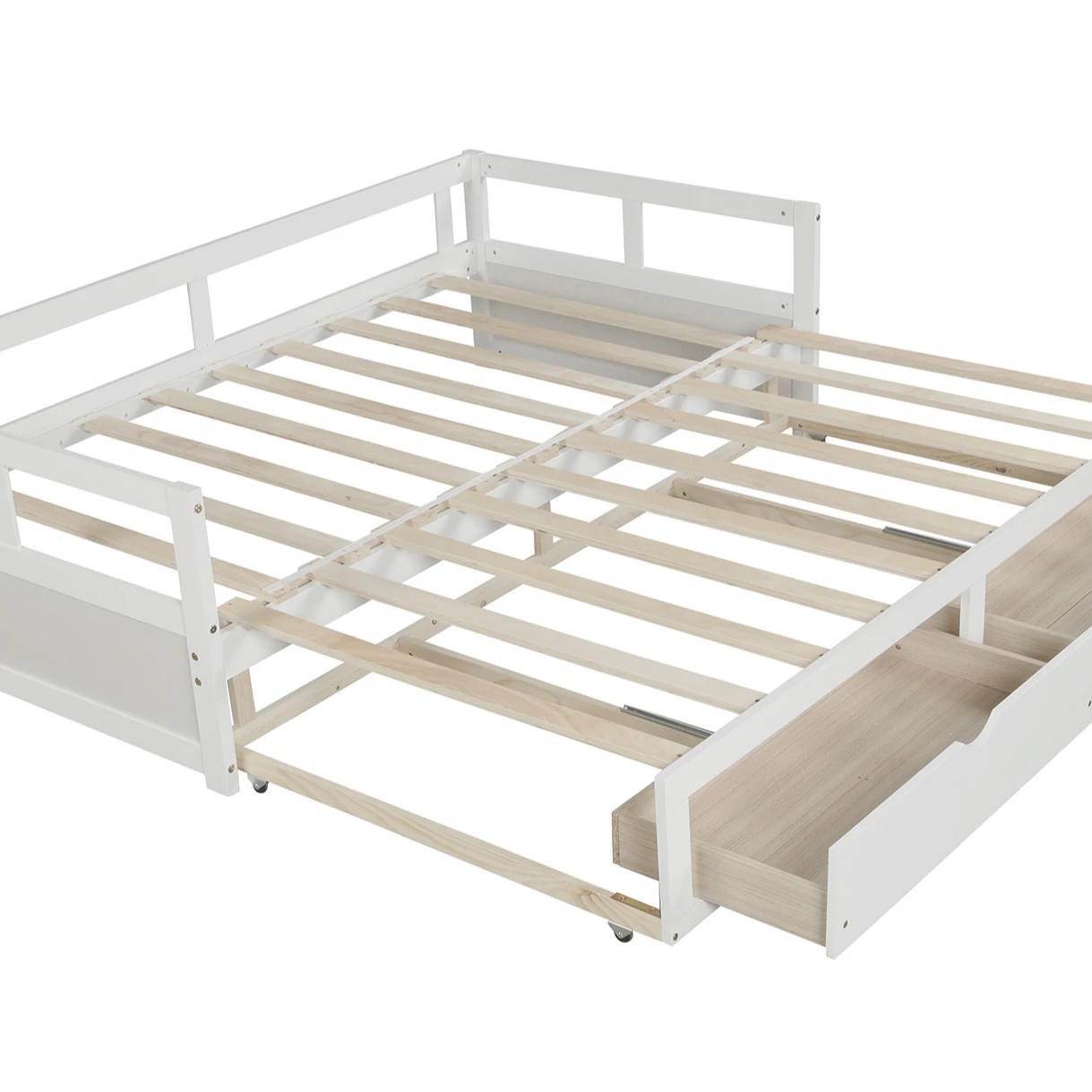

Горячая Распродажа Hanway двухспальная кровать с двумя ящиками-раздвижная до 2-х двухспальной кровати