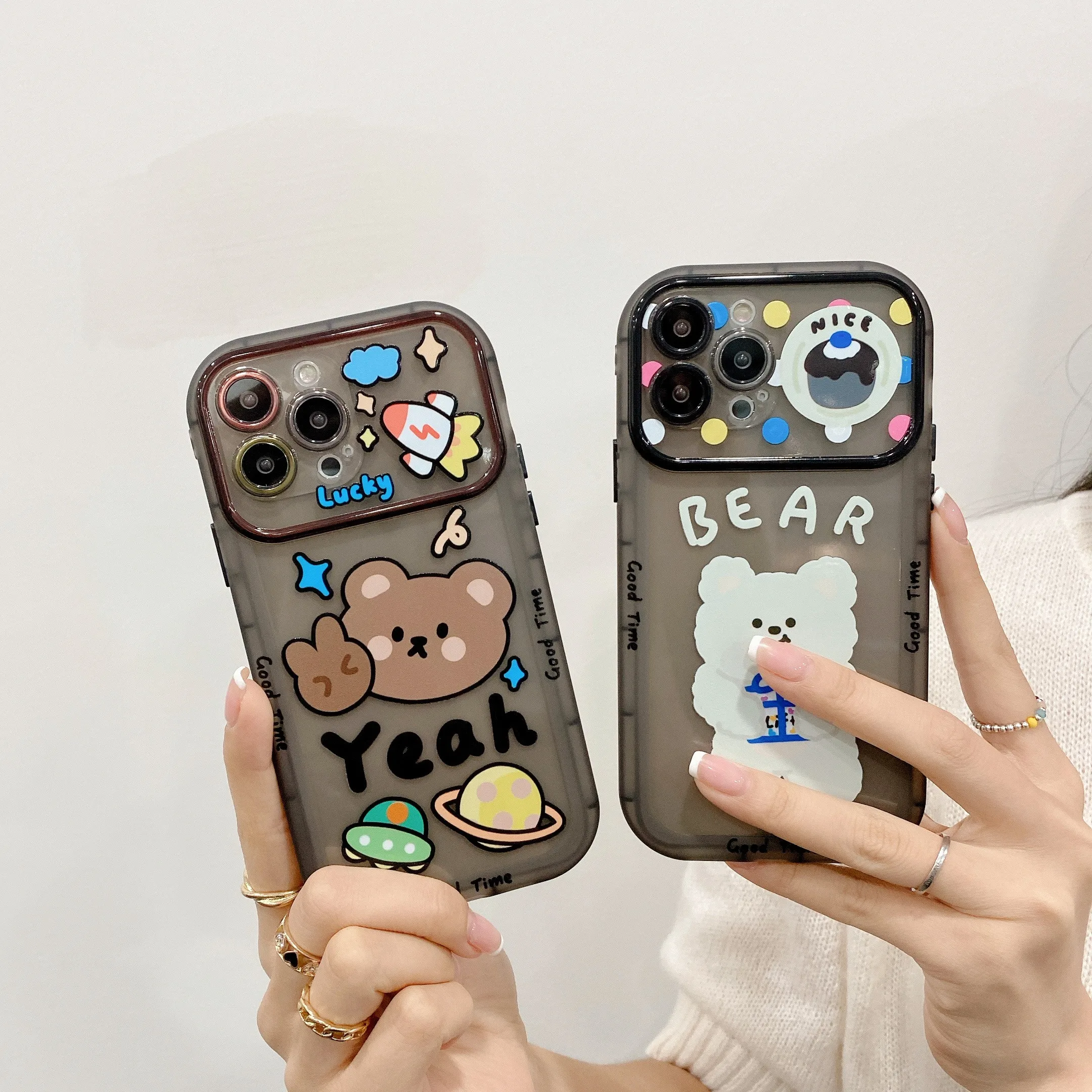 Cartoon Cute Bear Space Ship Creative Window Phone Cases For iPhone 13 12 11 Pro Max XR XS MAX X Couple Anti-drop Soft TPU Cover
Cartoon Cute Bear Space Ship Creative Window Phone Cases For iPhone 13 12 11 Pro Max XR XS MAX X Couple Anti-drop Soft TPU Cover