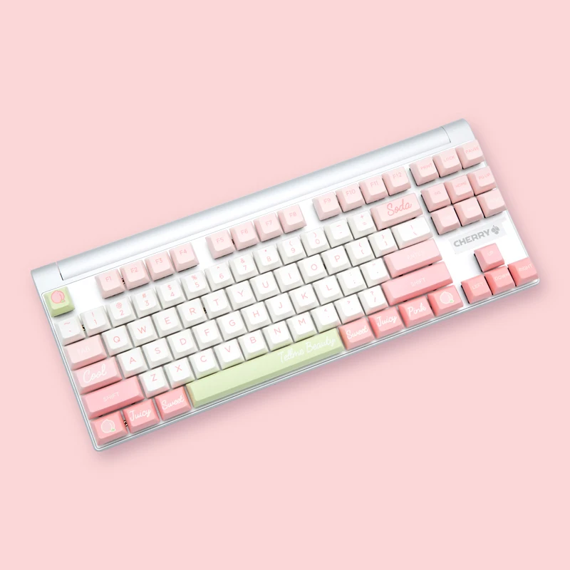Механическая клавиатура Cherry Mx8.0 персиковый подарок на день рождения черная
