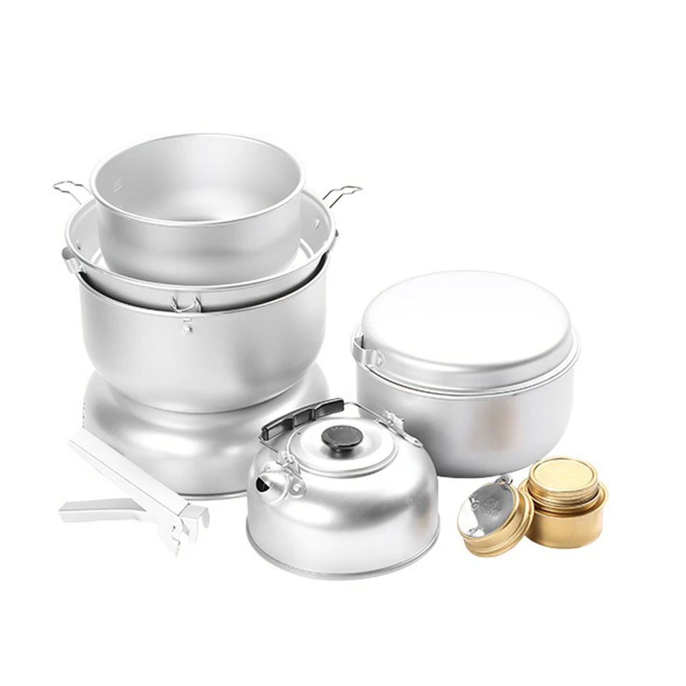 Outdoor Camping Aluminum Alloy Alcohol Stoves Kit Portable Picnic Windproof Alcohol Stoves Cooking Furnace Bowl Pot Kettle Set
Outdoor Camping Aluminum Alloy Alcohol Stoves Kit Portable Picnic Windproof Alcohol Stoves Cooking Furnace Bowl Pot Kettle Set