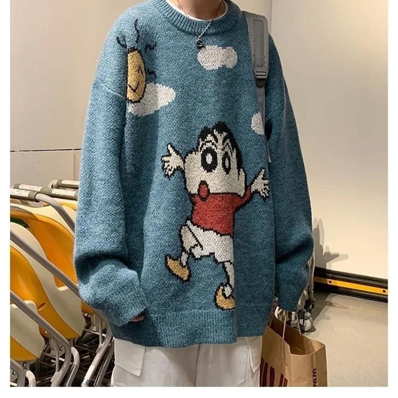 Girly Heart Kawaii Cartoon Lazy Style Crayon Shin-Chan Sweater for Men Ins Loose Outer Wear Teenagers Thin Sweater for Women
Girly Heart Kawaii Cartoon Lazy Style Crayon Shin-Chan Sweater for Men Ins Loose Outer Wear Teenagers Thin Sweater for Women