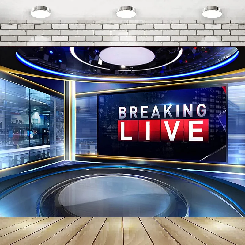 News Broadcast Backdrop TV Show Newscaster Photography Breaking Media Monitor Equipment Microphone Stage Background Banner Dec
News Broadcast Backdrop TV Show Newscaster Photography Breaking Media Monitor Equipment Microphone Stage Background Banner Dec