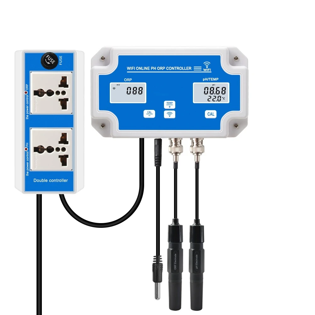 Smart WIFI Online Meter PH ORP Temp Aquarium Water Quality Tester Monitor Controller for Swimming Pool EU Plug
Smart WIFI Online Meter PH ORP Temp Aquarium Water Quality Tester Monitor Controller for Swimming Pool EU Plug