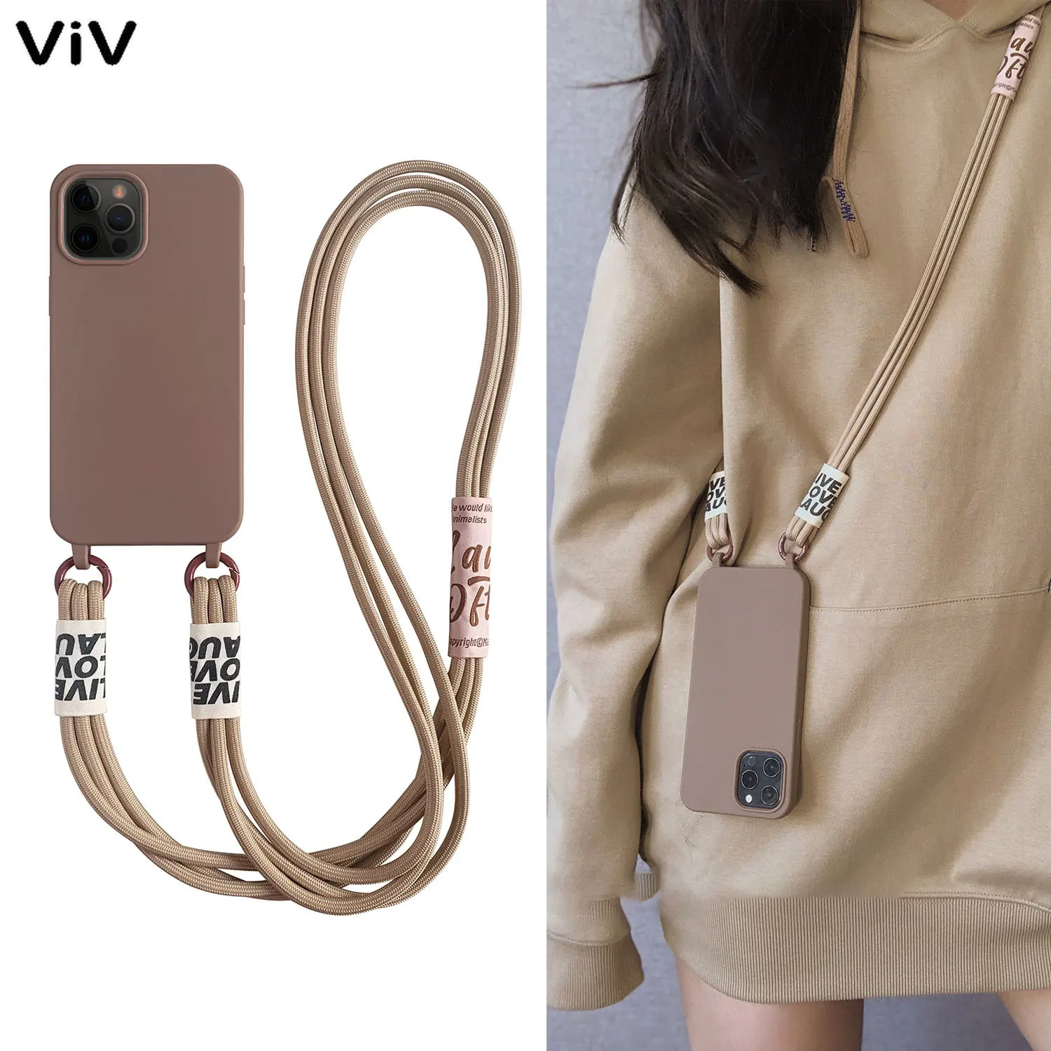 Luxury Crossbody Lanyard Necklace Bracelet Strap Brown Silicone Phone case for iPhone 11 12 13 14 Pro Max XR X XS 7 8 plus Cover 
Luxury Crossbody Lanyard Necklace Bracelet Strap Brown Silicone Phone case for iPhone 11 12 13 14 Pro Max XR X XS 7 8 plus Cover
