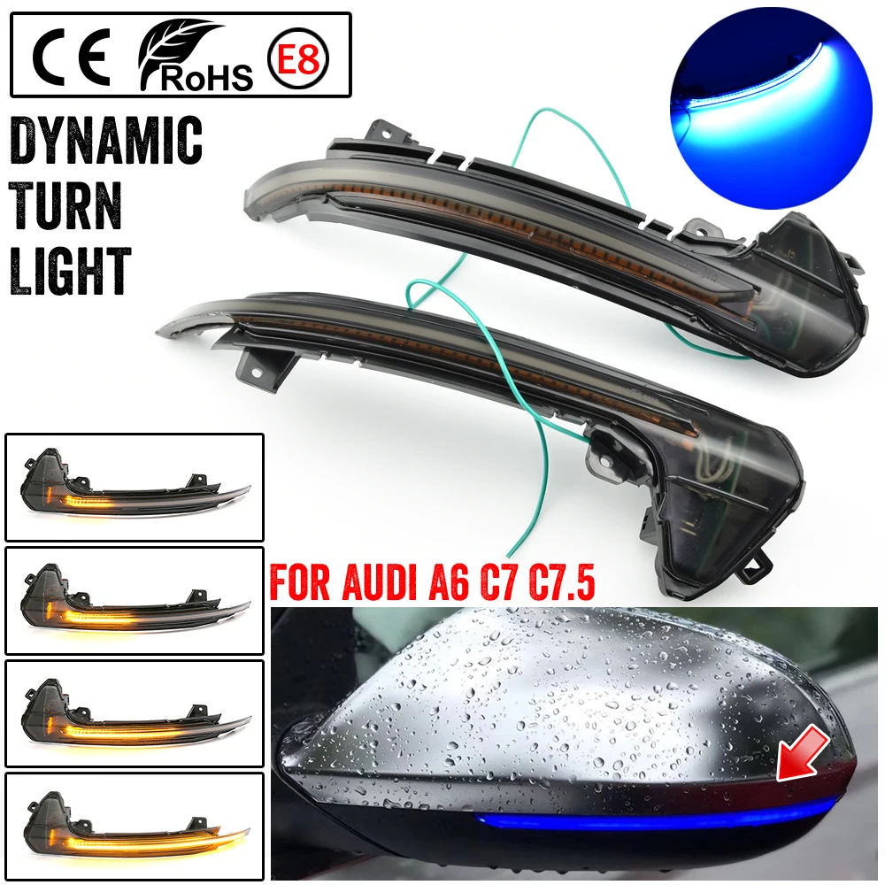 Dynamic Turn Signal Light LED Side Rearview Mirror Sequential Indicator Blinker Lamp For Audi A6 RS6 4G C7 7.5 2012-2018
Dynamic Turn Signal Light LED Side Rearview Mirror Sequential Indicator Blinker Lamp For Audi A6 RS6 4G C7 7.5 2012-2018