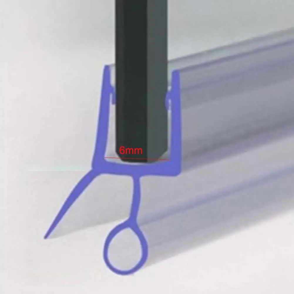 

2pcs 50cm 6/8/10/12mm Shower Screen Seal Strip Frameless Glass Door Bottom Waterproof Seal Glue-free Bathroom Hardware