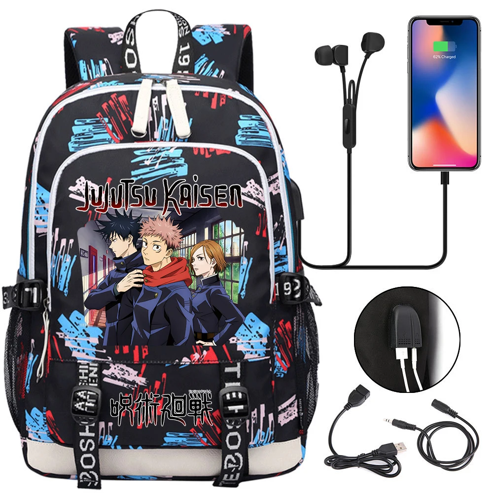 Anime Jujutsu Kaisen Student USB Charging Laptop Backpack Women Men Daily Travel Backpacks Teenager College Bags Rucksack 
Anime Jujutsu Kaisen Student USB Charging Laptop Backpack Women Men Daily Travel Backpacks Teenager College Bags Rucksack